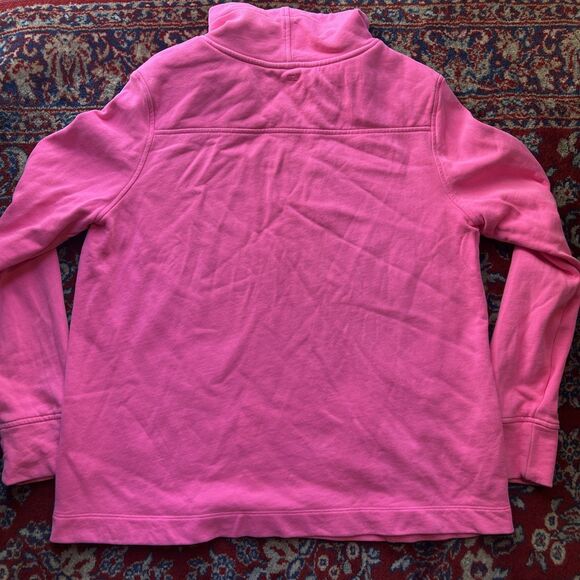 Vineyard Vines striped Mock Neck Pullover Sweatshirt Womens Pink medium - Picture 5 of 6